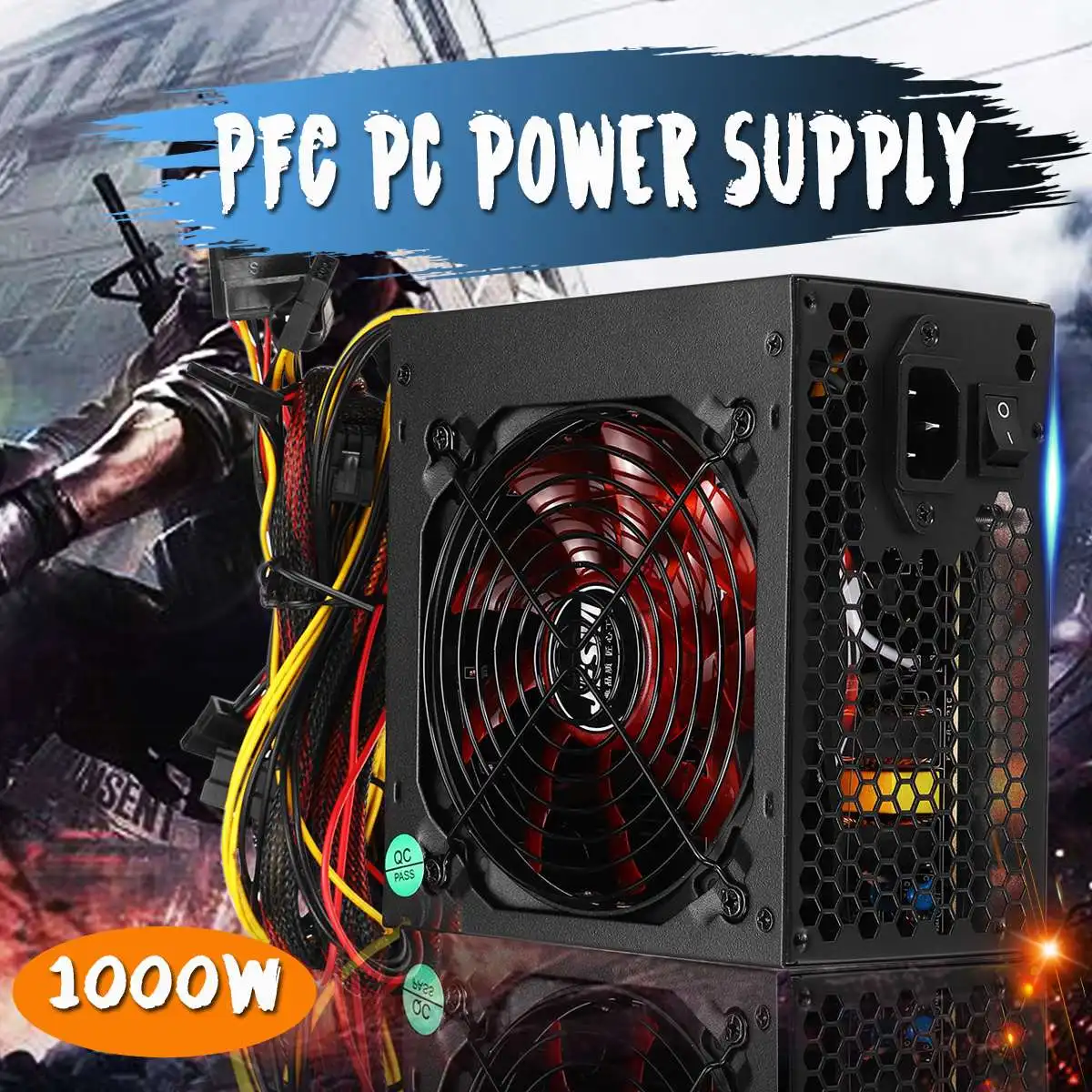 

1000W 220V PFC PC Power Supply 4 Port 8 Pin Desktop Computer Case Power Supply with ATX 12 2.3