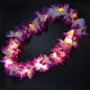 Hula Luau – guirlande de fleurs LED pour enfants et adultes, collier lumineux avec couronne, décoration pour fête d'anniversaire, pâques et mariage ► Photo 3/6