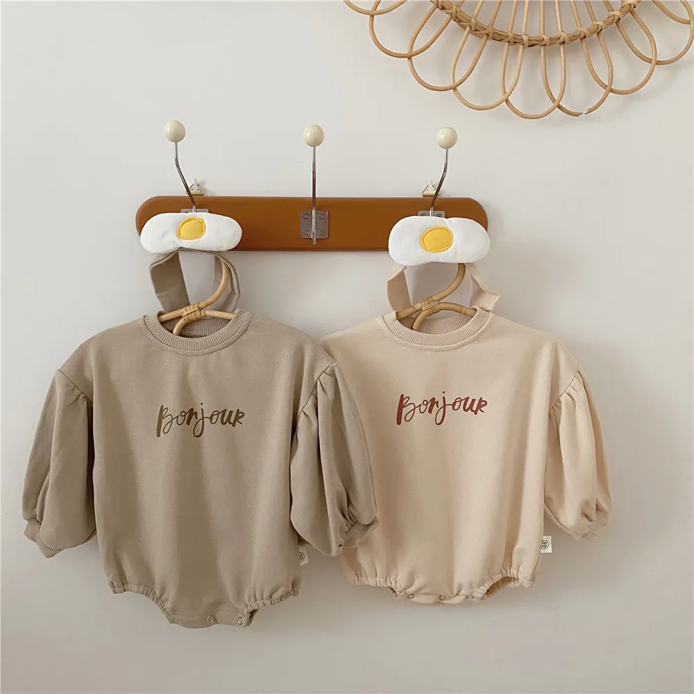 Bodysuits Baby Sweater Creeper Spring Autumn Boys New Package Embroidery Loose Fart Simple