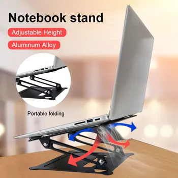 

Desktop Holder Ergonomic Portable Foldable Laptop Stand Office Non Slip Adjustable Height Computer Ventilated Cooling Universal