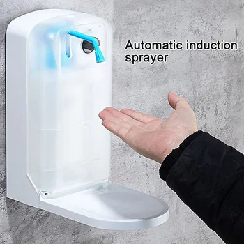 

1000ml Wall Mounted Hygienic Soap Dispenser Non Bathroom School Hotel Induction Hand Sanitizer Infrared Sensor Automatic