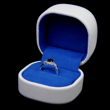 

PU Leather & Velvet Ring Bearer Box Jewelry Gift Case For Wedding Engagement
