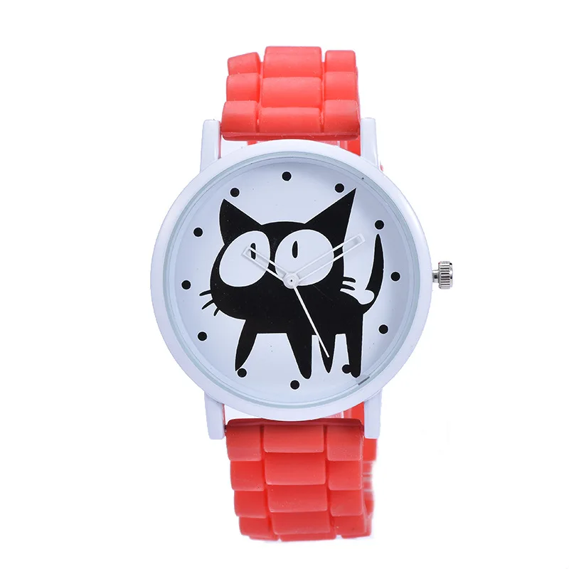 Nova moda dos desenhos animados de silicone silicone strap fresco ladies watch unique gifts bracelet watch