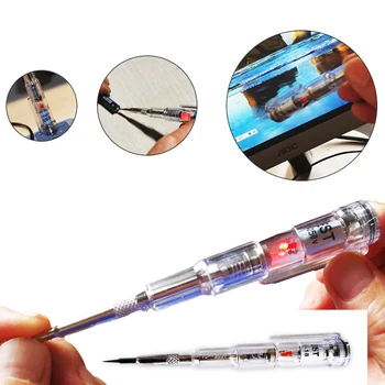

New 1 PC AC/DC Plastic Induced Electric Tester Screwdriver Probe With Indicator Light Voltage Tester Pen Detector