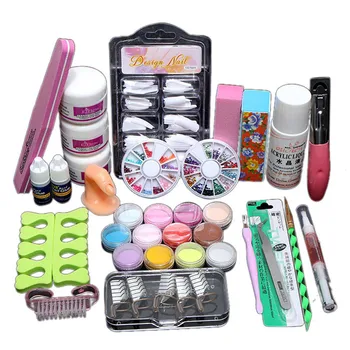 

Nail Kit Professional Set Acrylic Glitter Color Powder French Nail Art Decor Tips Set Colorful Nail Kit Acryic Powder#0610g40