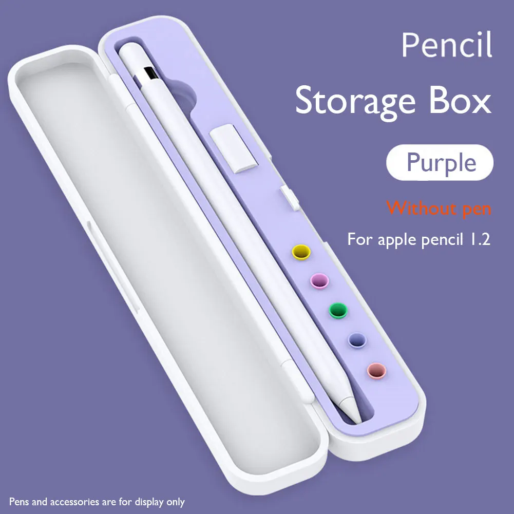 Pencil Storage Box for Apple 1/2 Holder Portable Hard Cover Case For Airpods Air Pods Accessories | Компьютеры и офис