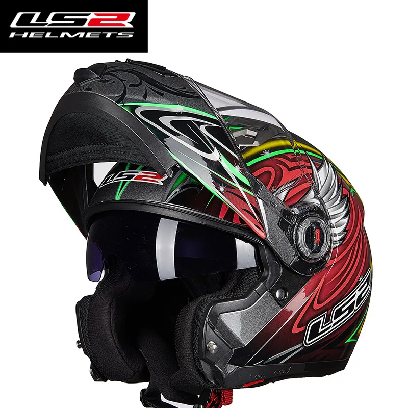 Несколько цветов LS2 FF370 модульный мото rcycle шлем LS2 человек флип-ап casco мото для автогонок с двойной Лен шлем мото ECE - Цвет: 22