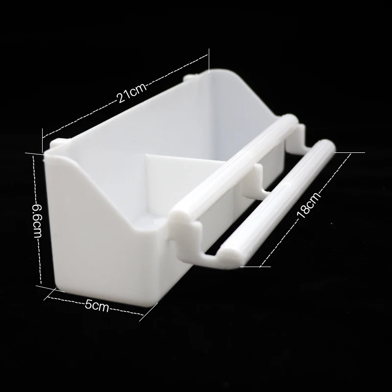 Parrots Feeder Hanging Bowl Box Cover Food Water Trough Pet Accessories Thickening Bird Cage Two Squares Bird Accessories