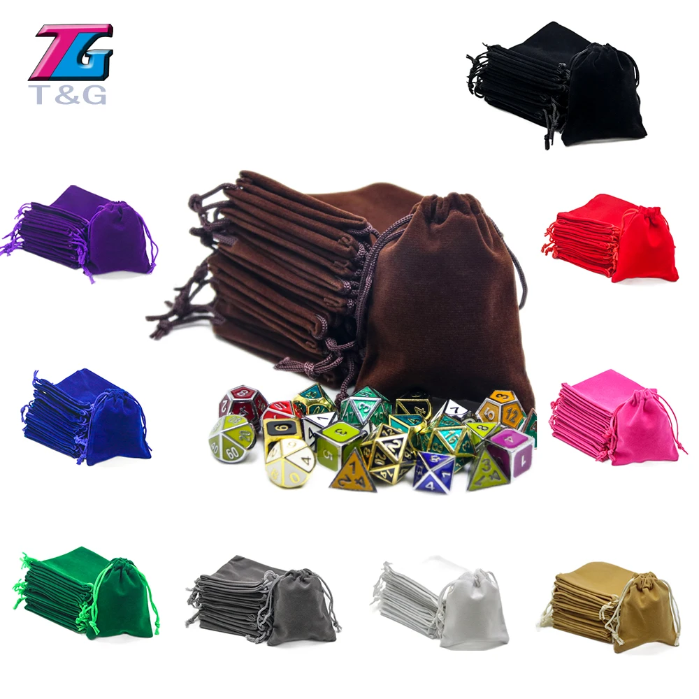 Dice Bag 10pcs/set 10 Colors Board game Dice and Cards Bags for Jewelry