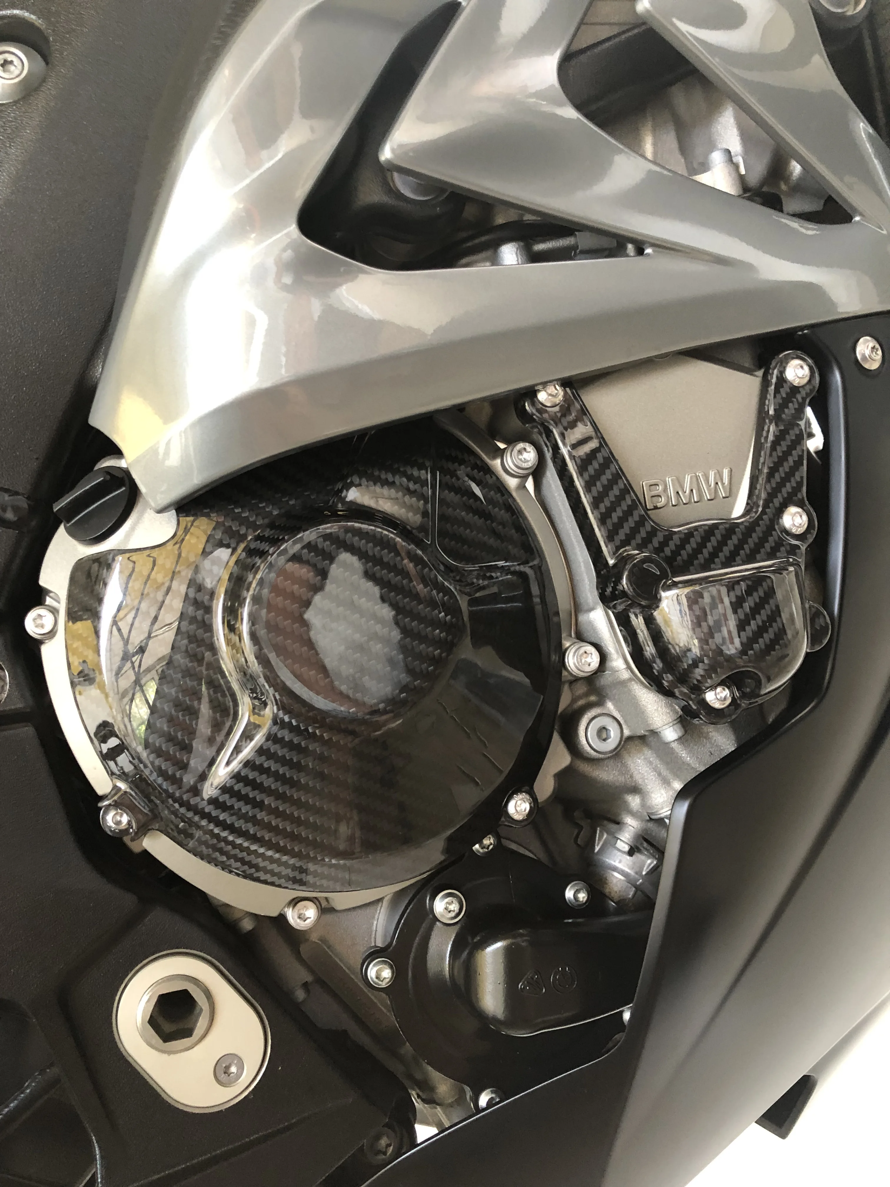 Крышка сцепления Левая крышка двигателя для BMW S1000RR 2017 2018 S1000R полностью из