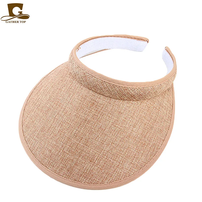 Sun Visors For Women Faux Linen Fashion Hats For Women Sports Visor hats