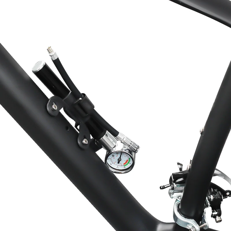 BIKEIN Fiets Mini Pomp met Gauge MTB велосипед Luchtpomp Бал наальд Presta en Schrader адаптер Draagbare горный Fiets надувной