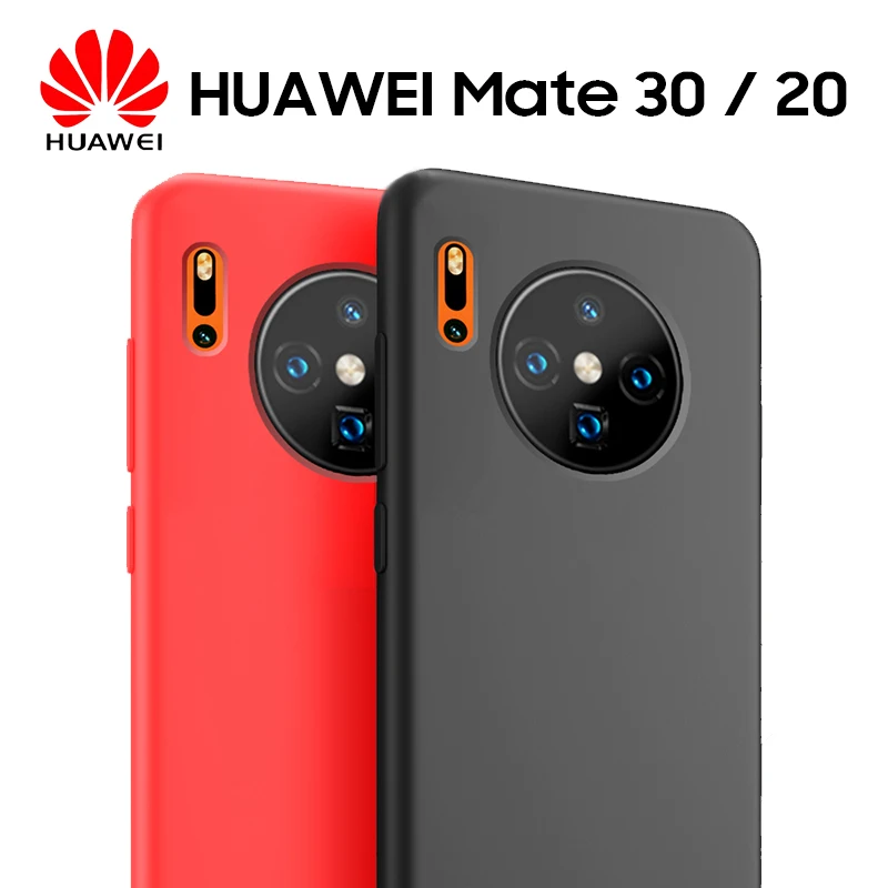 

Huawei Mate 30 Pro Case Original Liquid Silicone Soft Protection Shockproof Cover Huawei Mate 30 20 Lite Pro Mate 20 X Case