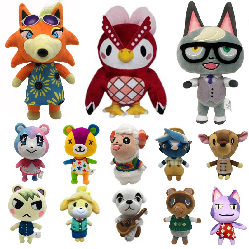 

20cm Animal Crossing Plush Toy Cartoon Amiibo marshal Rare animals Jingjiang Plush Toy Doll KK isabelle plush toys
