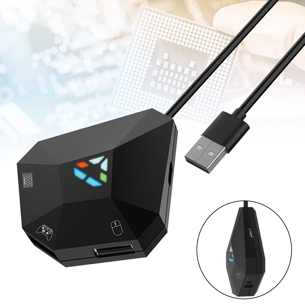 Черный геймпад подключи и играй USB адаптер видео игровая клавиатура мышь конвертер без вибрации портативный с кабелем ABS PC для переключателя