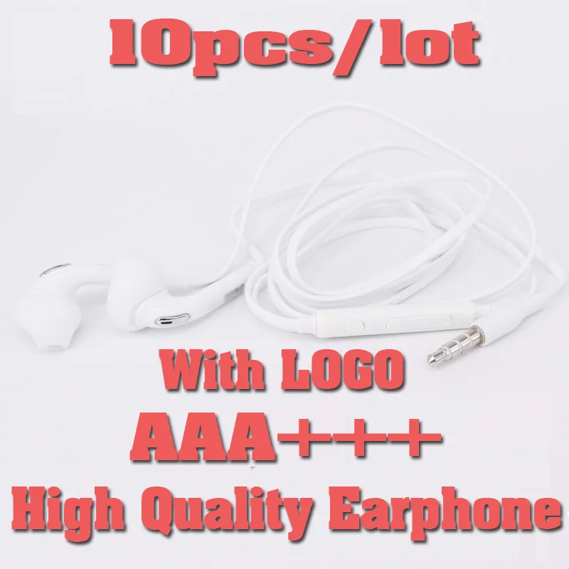 10 шт./лот для s6 наушники в ухо наушник с микрофоном MP3 MP4 для samsung Galaxy S7 S6 s8 s9 s10 край наушники Xiaomi - Цвет: 10 pcs High Quality