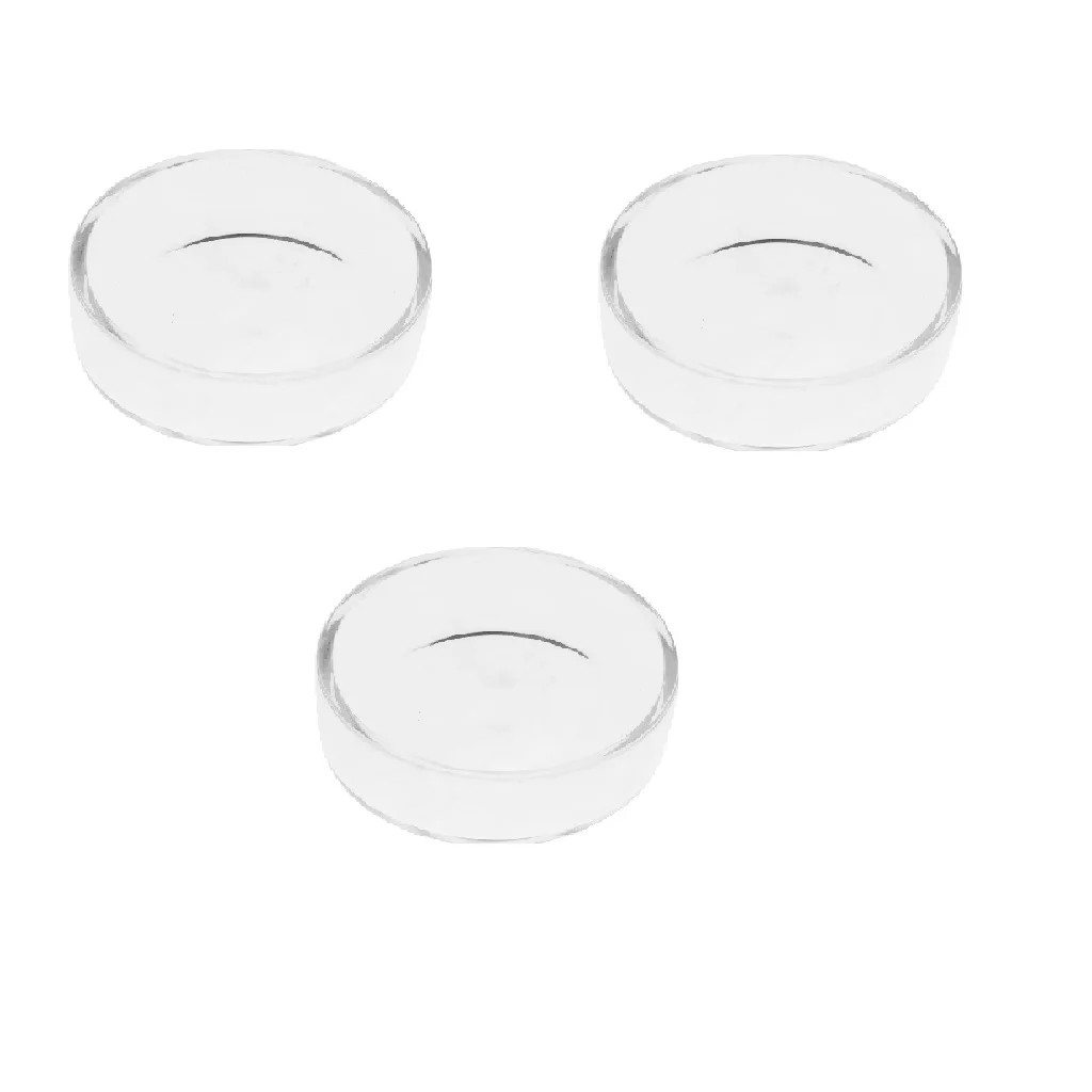 3 pcs Aqua Fish Pond Shrimp Feeder Food Dish Bowl Feeder Tray Container Glass Shrimp Feeding Dish for Shrimp Food Round