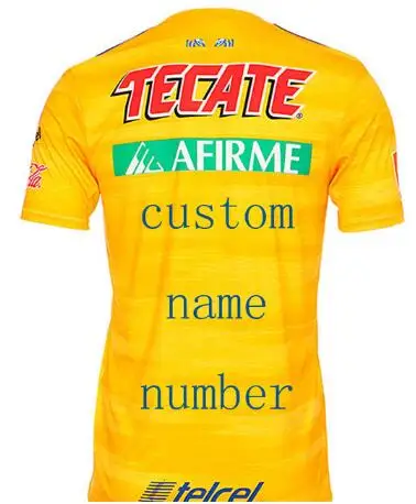 Tigres UANL Home Awya Футболка мужская футболка высокого качества футболка Мексика Tigres FC Club 19 20 Gignac E! Варгас - Цвет: Синий