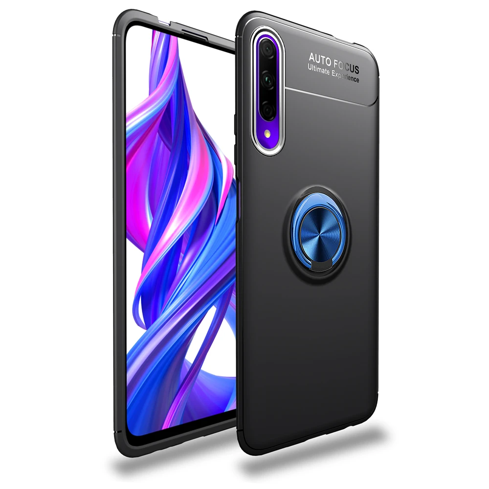 Black and Blue Противоударный чехол для huawei Honor 8A 9X 7C Pro 8C 7A 8S 8X Max 7X Магнитный кольцевой чехол для huawei Honor 8 A S 9X7 C Pro - Цвет: Black and Blue
