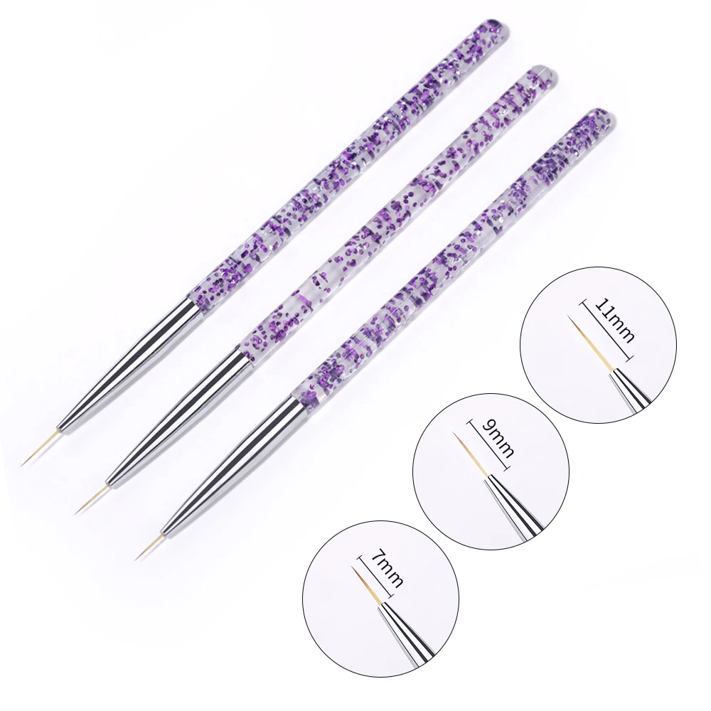 Nail Art Brush Pen Set Acrylic French Stripe Nail Art Liner - Temu