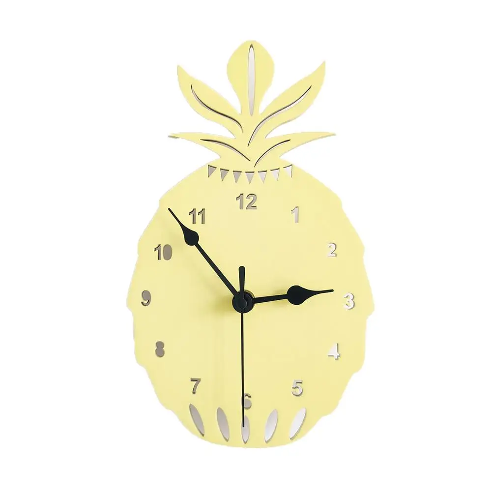 Details about   Nordic Pineapple Wall Clocks Children'S Room Wooden Silent Wall Clock Home Z4C2 