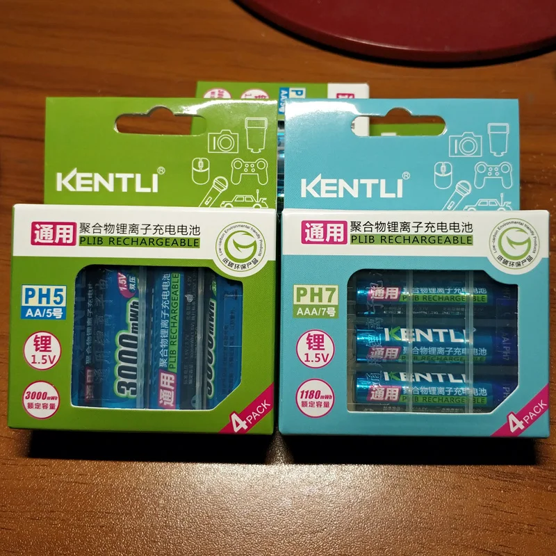 KENTLI 1,5 v 3000mWh AA 1180mwh 1,5 V AAA литий-полимерный литий-ионный полимерный литиевый аккумулятор AA AAA умное зарядное устройство(CH4-57U - Цвет: 4aa ph5 ad 4aaa ph7