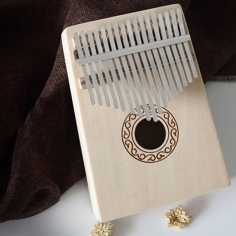 

Kalimba 17 Key African Musical Instrument Picea Asperata Solid wood Kalimba Thumb Piano with Learning Book Tune Hammer