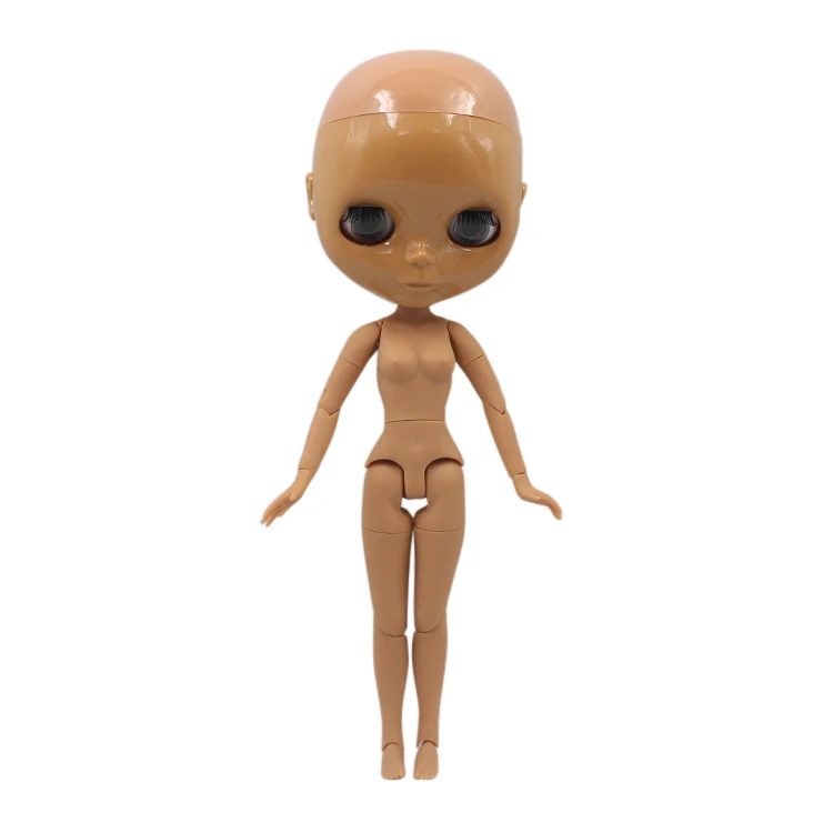 Blyth кукла 1/6 Bjd шарнир тело лысая голова кукла с глазками, кукла без одежды 30 см, 5 цветов 19 суставов руки AB, изменить Макияж DIY - Цвет: black