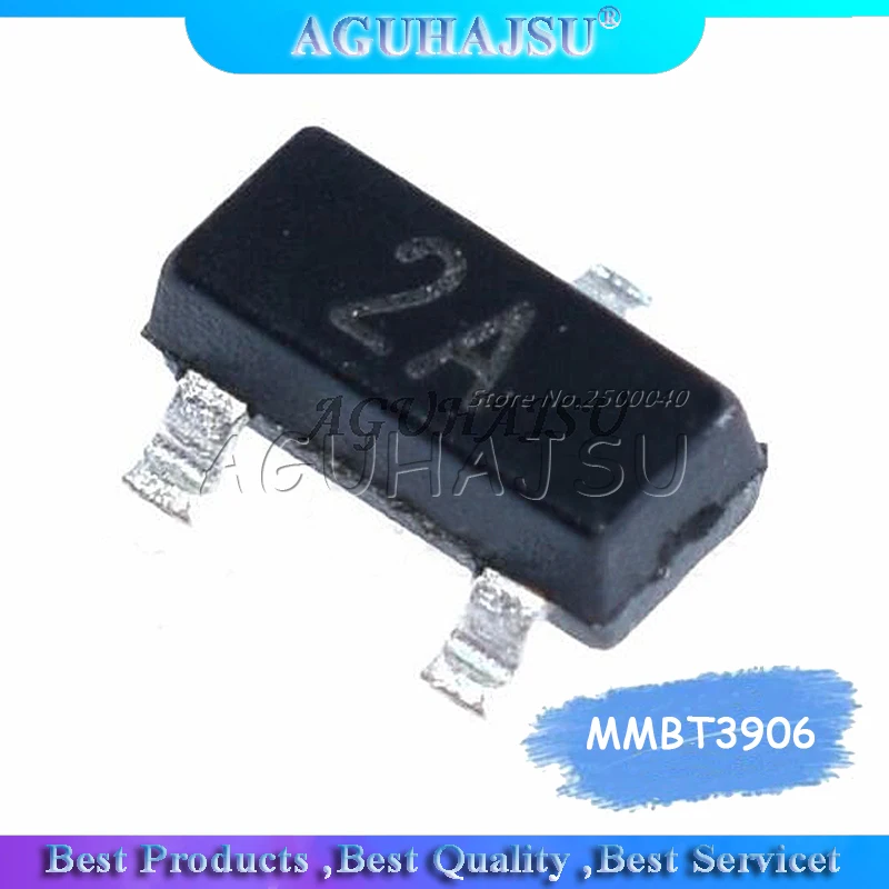 100 шт. MMBT3906 2A MMBT3906LT1G 3906 2N3906 200mA 40V SOT-23 SOT23-3 PNP SMD транзистор новый оригинальный |