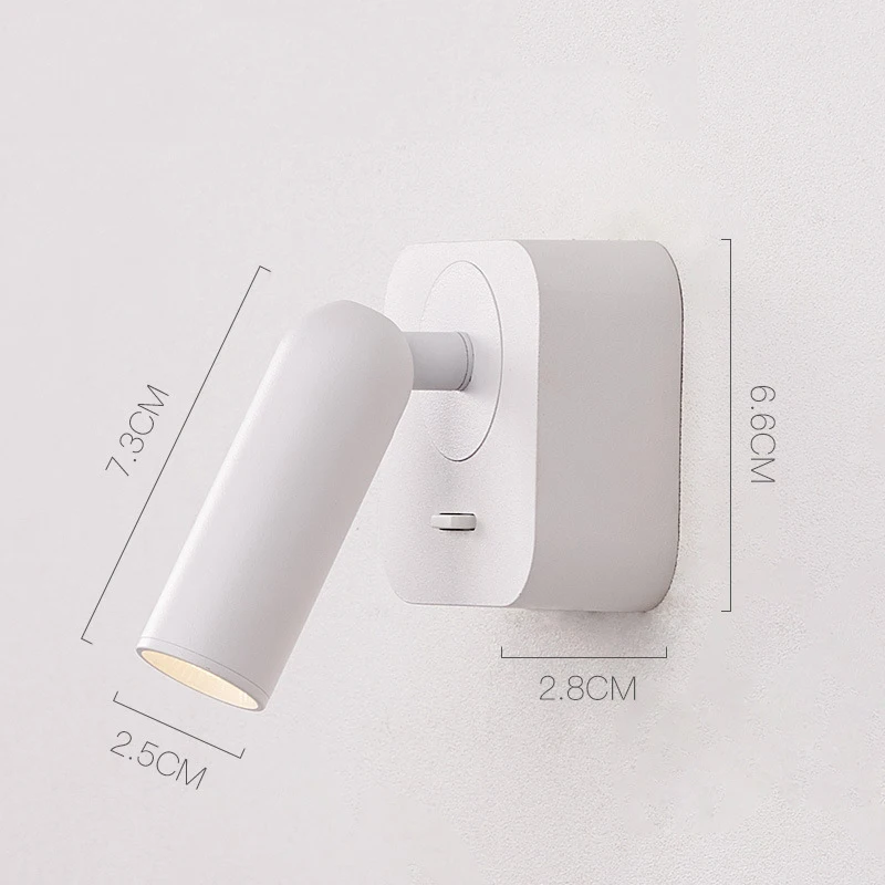 Indoor 3W Led Ceiling Wall Light Modern Folding Rotation Mini Spotlight Home Hotel Bedroom Bedside Living Room Reading Wall Lamp wall lamps Wall Lamps