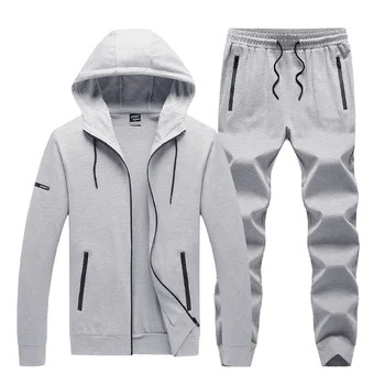 

Men's Sportswear Set Autumn Mens Slim Fit Tracksuit Two PCS Sweatshirt +Sweatpants New Male Casual Jogging Suit Quality Clothing