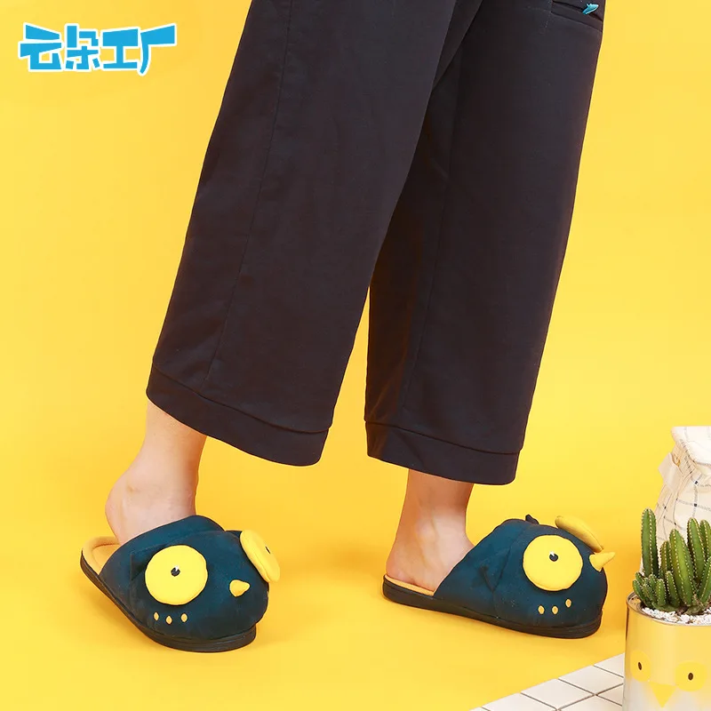 

Autumn & Winter Cotton Slippers Women's Household Indoor Warm Cotton Slippers Cute Thick Bottomed Anti-slip Slippers