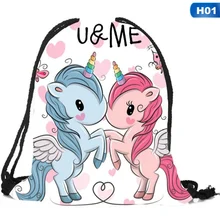 Новинка, милое детское Единорог для малышей с узором сумки Сумки для плавания спортивная сумка для насоса Школа Шнурок для мальчиков и девочек, рюкзак Лидер продаж