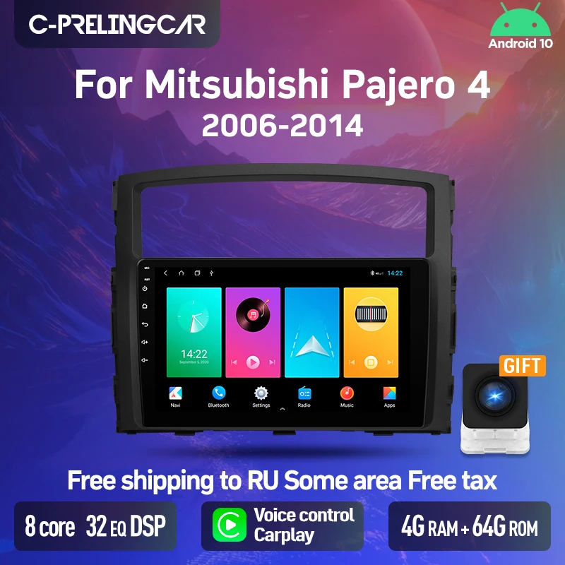 C-prelingcar Радио стерео видео DVR для MITSUBISHI PAJERO 2006-2014 android 10 0 проигрыватель навигация