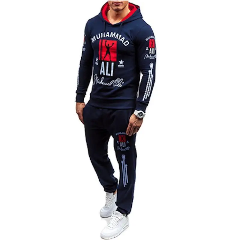 2020 Fashion Muhammad Ali Men Tracksuits Sportswear Men's Leisure Hoddies Pullover Outwear Tracksuit Sets Men Sweatshirt S-XXL