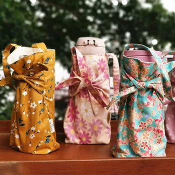 

Hand made japanese style Mug cloth cover bag anti-scratch kettle coat bottle cover portable water cup bag