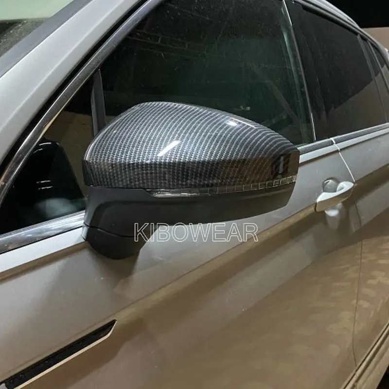 Крышки для боковых крыльев зеркал VW Tiguan Allspace L MK2 2017 2018 (Carbon Look) замена 2019 2020