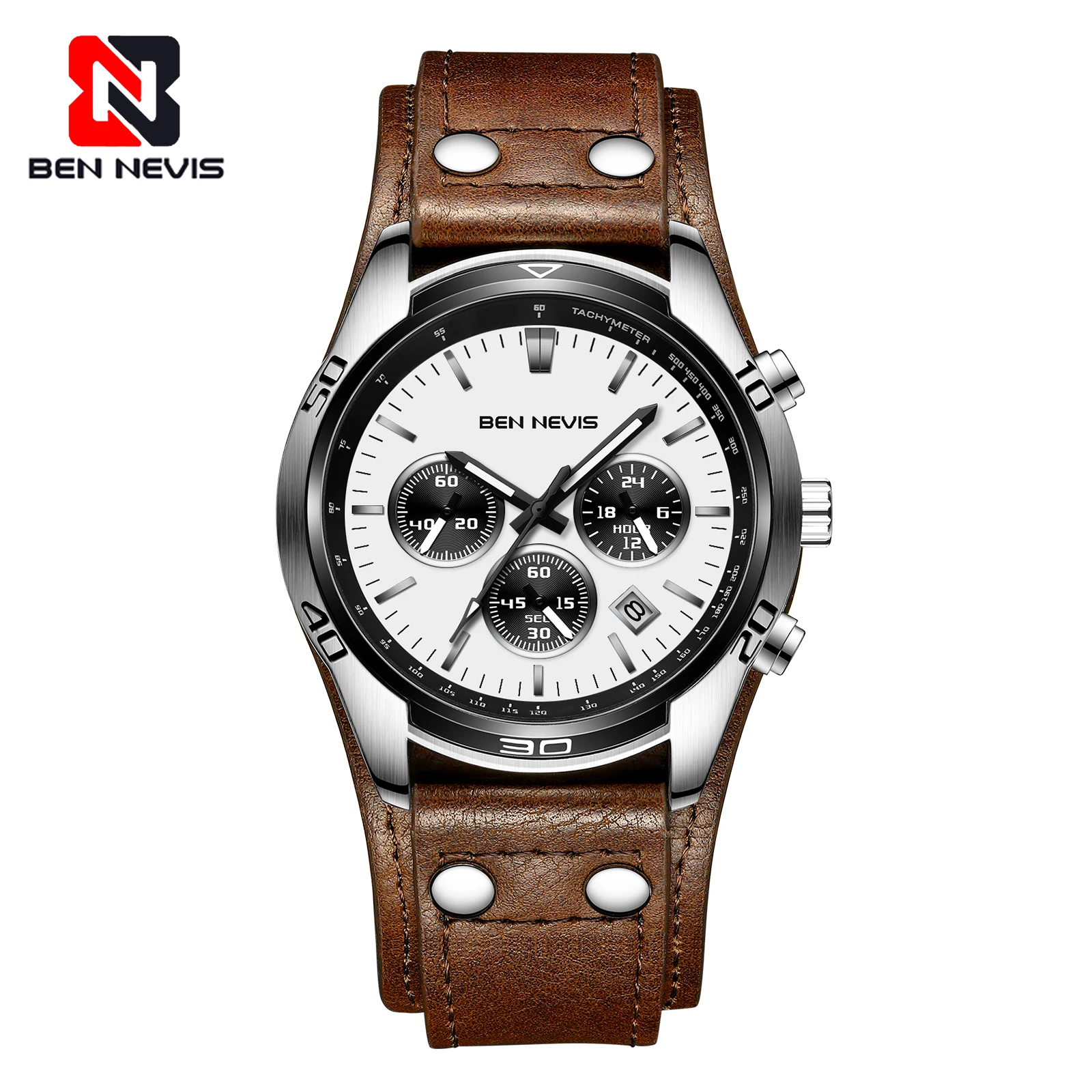 Ben Nevis 2020 New Fashion Top Brand Watch Men Military Leather Strap Quartz Watch Male Business
