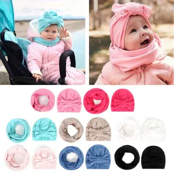 

Winter Baby Hat Set Boy Girl Neck Scarf Spring Warm Neckerchief Kids Beanies Cap