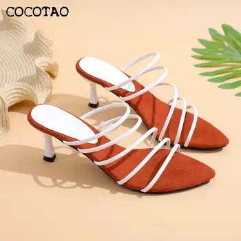 

High Heel Stiletto Sandals And Slippers 2020 New Summer Slippers Women Fashion Wear Korean Version Of Wild Sandals And Slippers