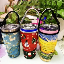 1 xlovely красивый узор кружка Перевозчик 30 унций стакан сумка крышка от бутылки ручной рукав крышка бутылки воды