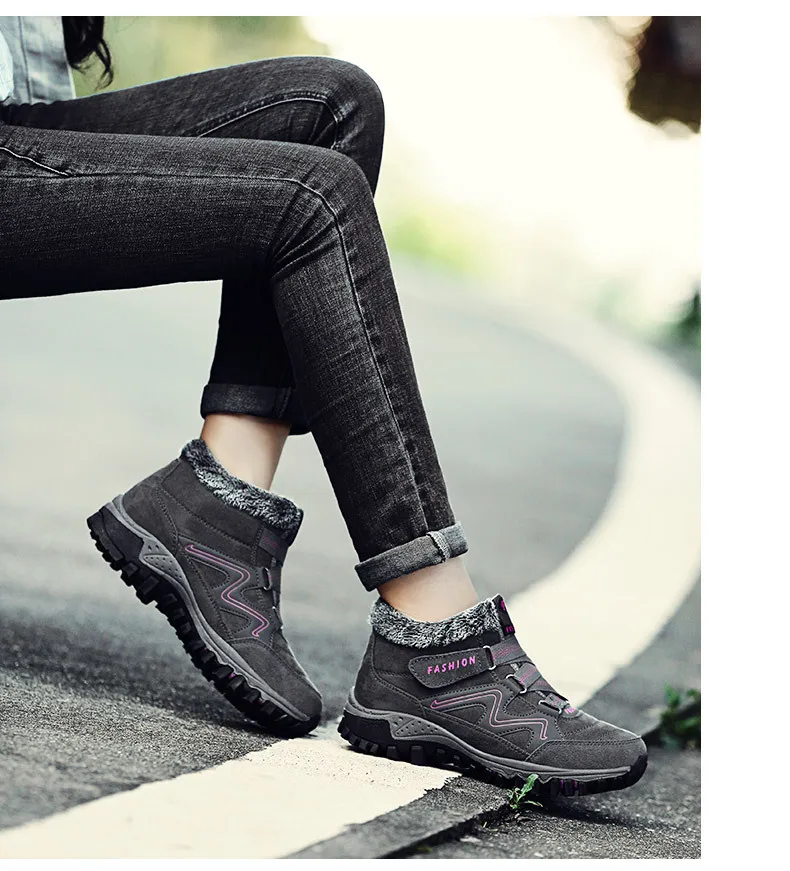 Г., женские зимние ботинки высококачественные зимние теплые ботильоны женские кроссовки на платформе, Женская водонепроницаемая обувь на танкетке, Mujer, m541