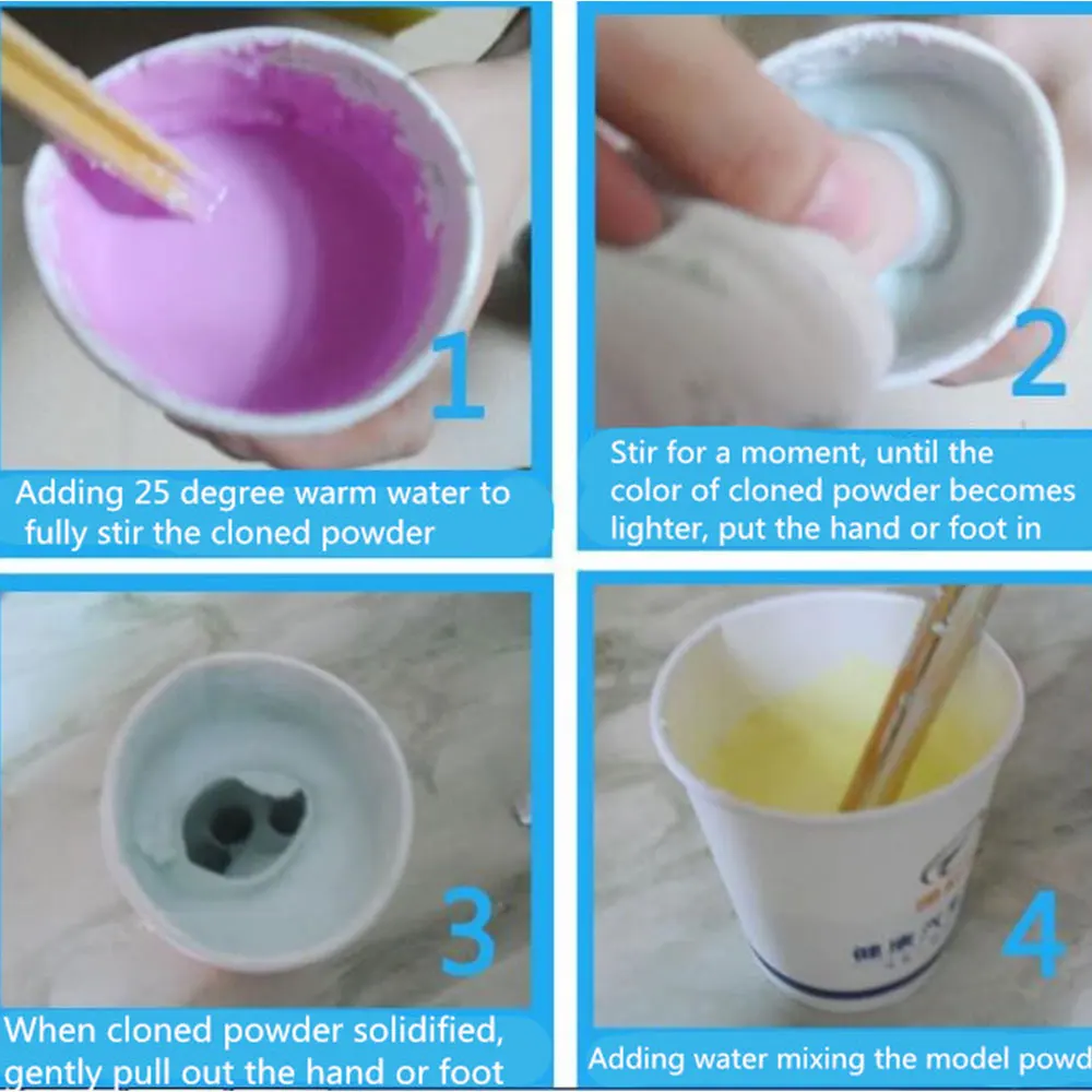 DIY прессованная белая Подарочная Мода клонирование порошок Модель 3D грязь на руках украшают сувенир для рук и ног Статуя Пара День матери ребенка