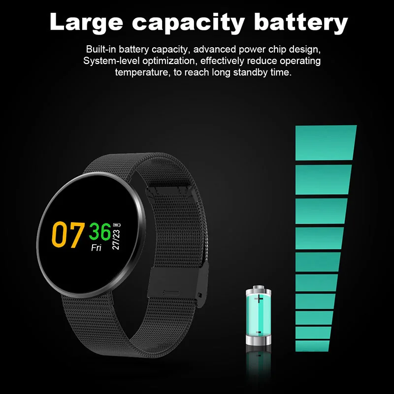 Smart Bracelet Color LCD Monitor IP67 Heart Rate Blood Pressure Counter Step Waterproof Sports Pedometer Calorie Bracelet New Arrival