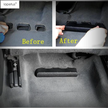

Lapetus Accessories Fit For Audi Q7 2016 - 2019 Plastic Seat Under Air Conditioning AC Outlet Vent Dust Plug Molding Cover Kit