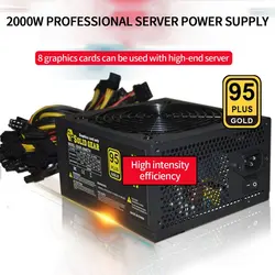 ATX ETH – alimentation électrique 500W au dessus de 180V 260V, Support de 8 cartes d'affichage GPU pour mineur de Bitcoin BTC 