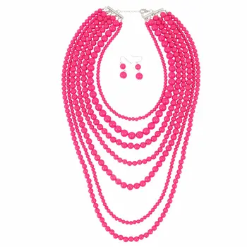 

Fashionable simple bohemian style exaggerated temperament multi-layer sweater chain necklace individual female