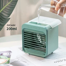 Summer New Mini Desktop Fan Cooling Student Dormitory Office Portable Usb Charging Humidification Nano Spray Fan Cooling Tools