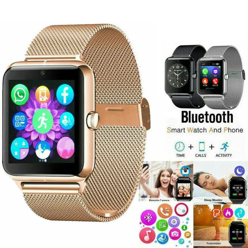 Смарт-часы Z60 из нержавеющей стали с Bluetooth для Samsung iphone Android | Электроника