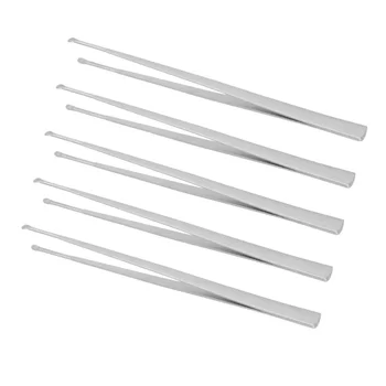 

5pcs Stainless Steel Earpicks Spiral Earpick Tweezers Portable Ear Picking Tool for Adults (Silver)